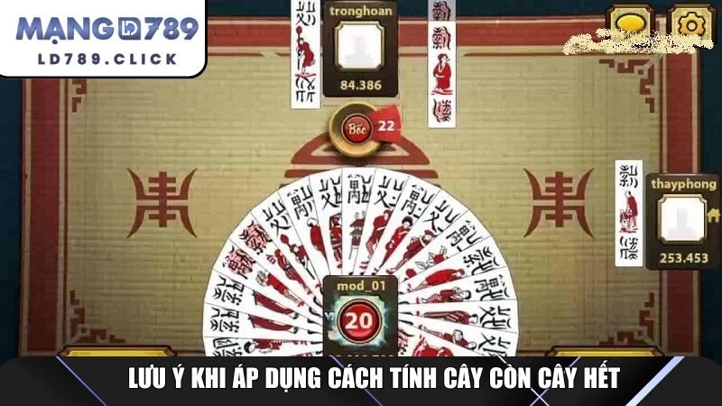 Lưu ý khi áp dụng cách tính cây còn cây hết