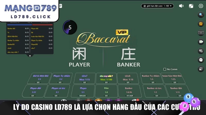 Lý do casino LD789 là lựa chọn hàng đầu của các cược thủ