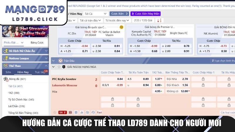Hướng dẫn cá cược thể thao LD789 dành cho người mới