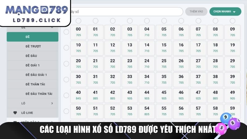 Các loại hình xổ số LD789 được yêu thích nhất